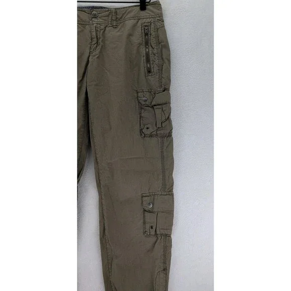 Athleta Cargo Hiking Jogger Pants Army Green Zip Pockets Size 10 Tactical Style - Picture 8 of 13
